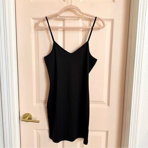 Black nasty gal stretchy slip dress